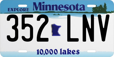 MN license plate 352LNV