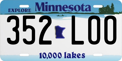MN license plate 352LOO