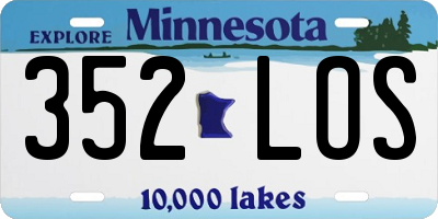 MN license plate 352LOS
