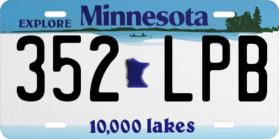 MN license plate 352LPB