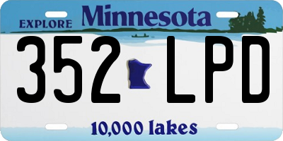 MN license plate 352LPD
