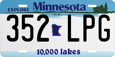 MN license plate 352LPG