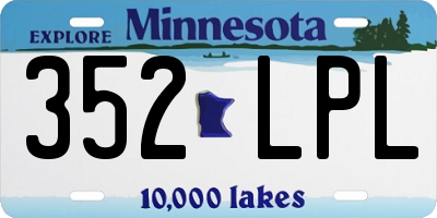 MN license plate 352LPL