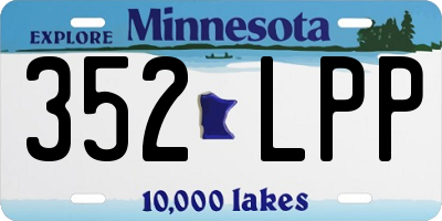 MN license plate 352LPP
