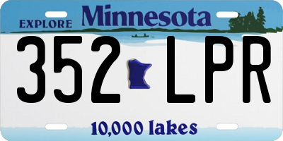 MN license plate 352LPR