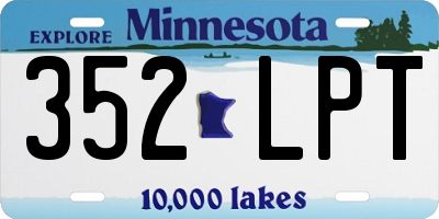 MN license plate 352LPT