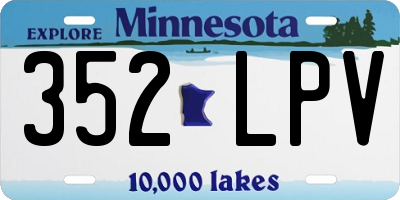 MN license plate 352LPV