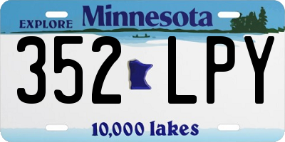 MN license plate 352LPY