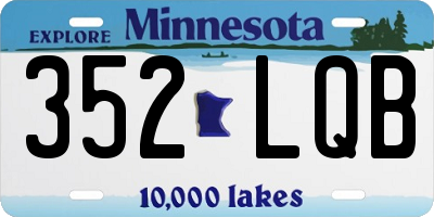 MN license plate 352LQB