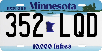 MN license plate 352LQD
