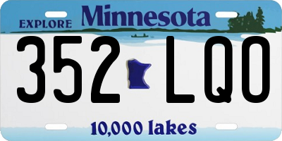 MN license plate 352LQO