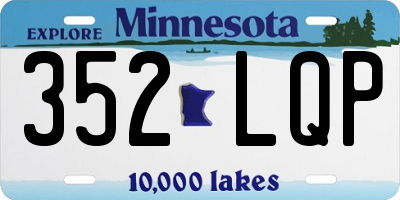 MN license plate 352LQP