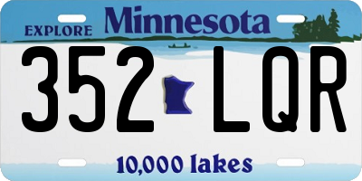 MN license plate 352LQR
