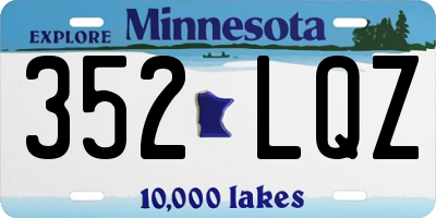 MN license plate 352LQZ