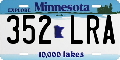 MN license plate 352LRA