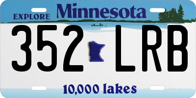 MN license plate 352LRB