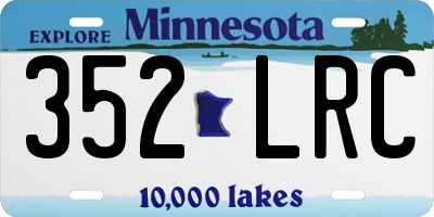 MN license plate 352LRC