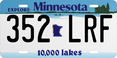 MN license plate 352LRF