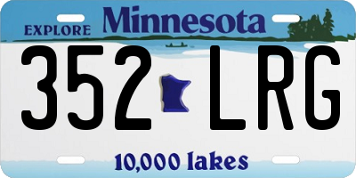 MN license plate 352LRG