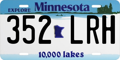 MN license plate 352LRH