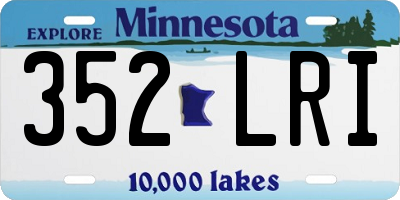 MN license plate 352LRI