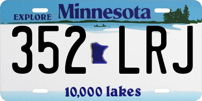 MN license plate 352LRJ