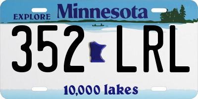MN license plate 352LRL