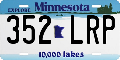 MN license plate 352LRP