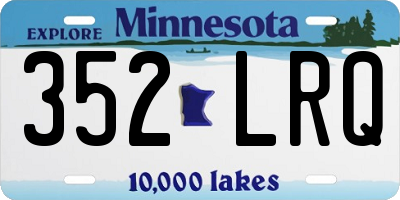MN license plate 352LRQ