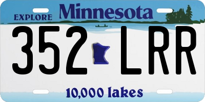 MN license plate 352LRR