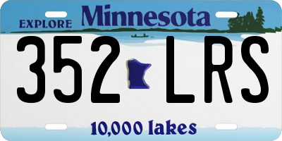 MN license plate 352LRS