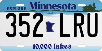 MN license plate 352LRU