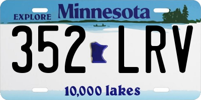 MN license plate 352LRV