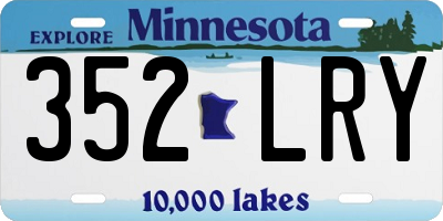 MN license plate 352LRY
