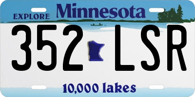 MN license plate 352LSR