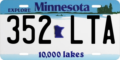MN license plate 352LTA