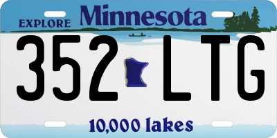 MN license plate 352LTG