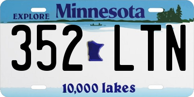 MN license plate 352LTN