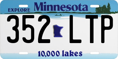 MN license plate 352LTP