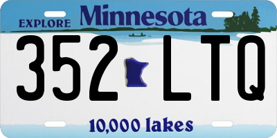 MN license plate 352LTQ