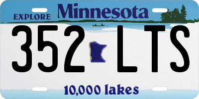 MN license plate 352LTS