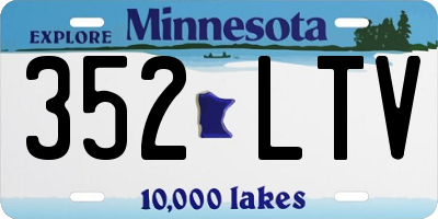 MN license plate 352LTV