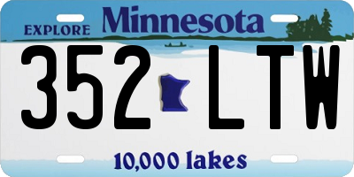 MN license plate 352LTW
