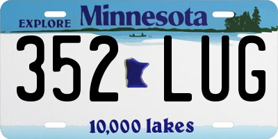 MN license plate 352LUG