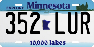 MN license plate 352LUR
