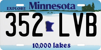MN license plate 352LVB