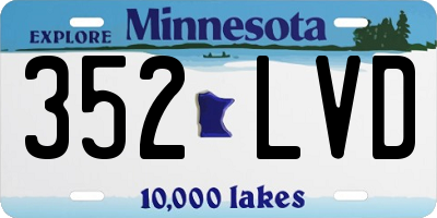 MN license plate 352LVD