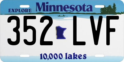 MN license plate 352LVF