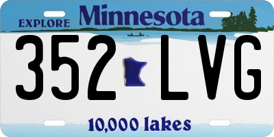 MN license plate 352LVG