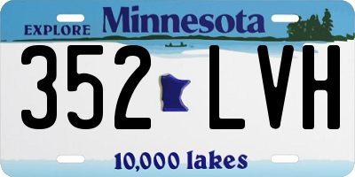 MN license plate 352LVH